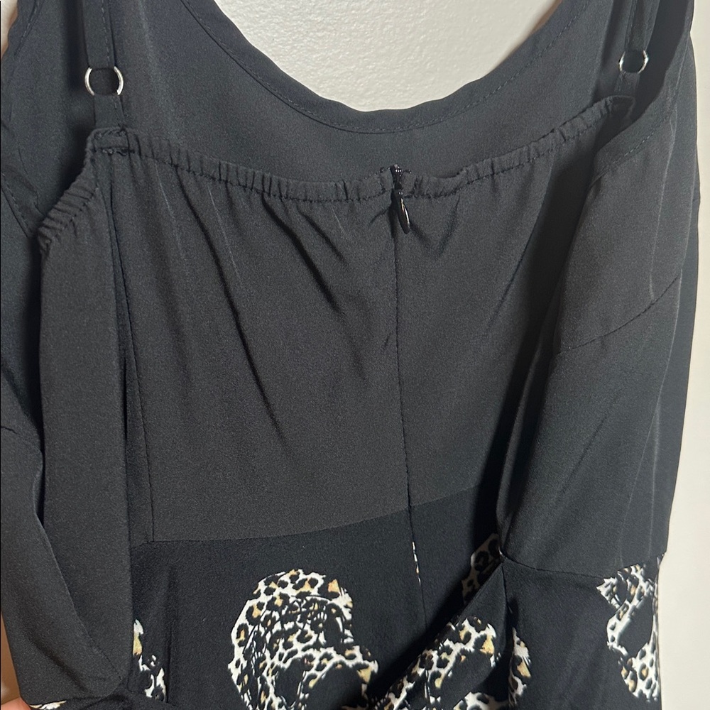 ROMWE Black and White Skull Print Mini Dress - Picture 4 of 6